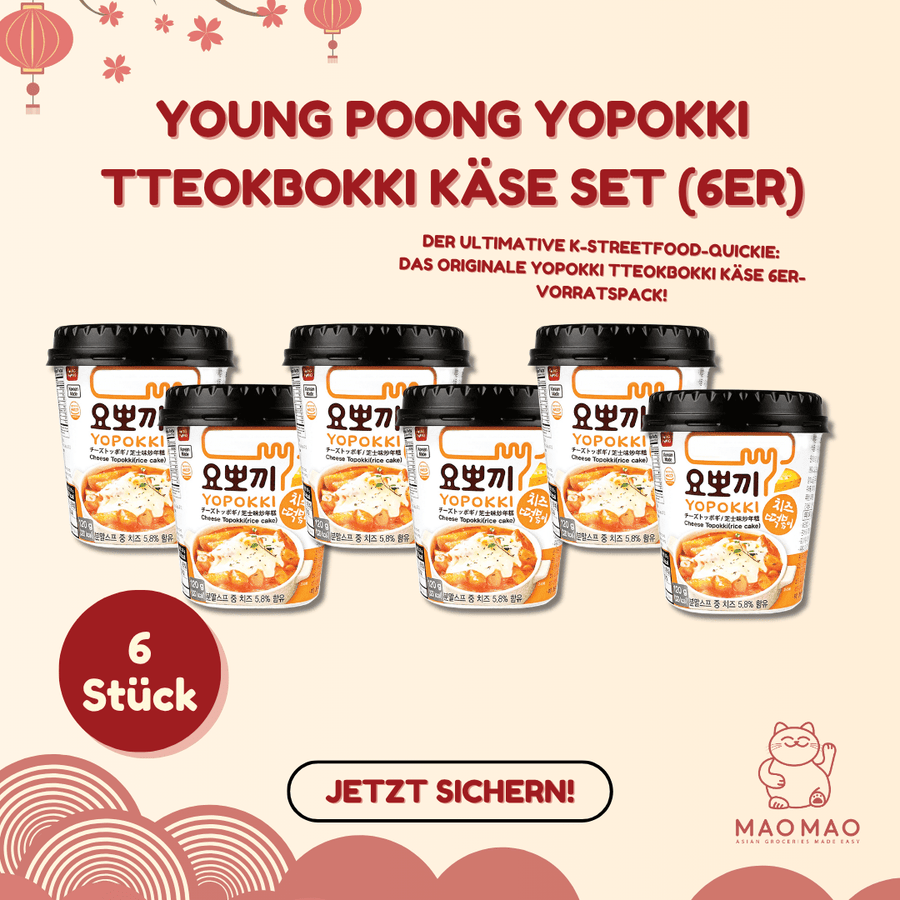 YOUNG POONG YOPOKKI Tteokbokki Käse Set (6er) - MAOMAO