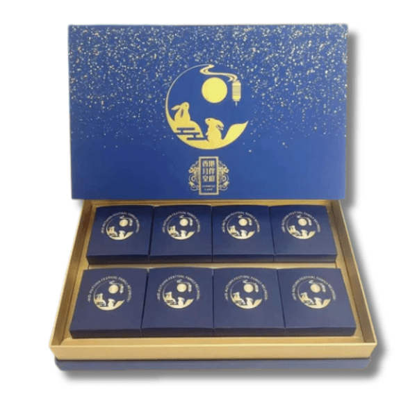 YUE BAN HUANG TING Schneehäutchen - Mondkuchen - Geschenkbox „Money Max“ (8 x 60 g) 480 g - MAOMAO