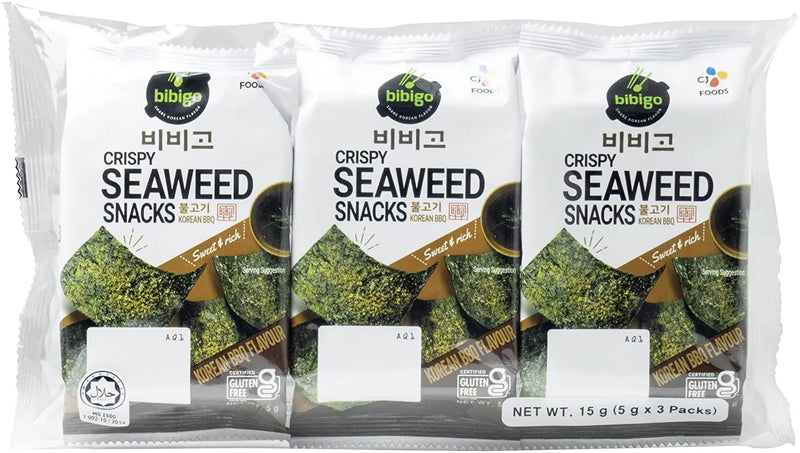 BIBIGO 海苔零食韩式烧烤 15g (5g x 3)