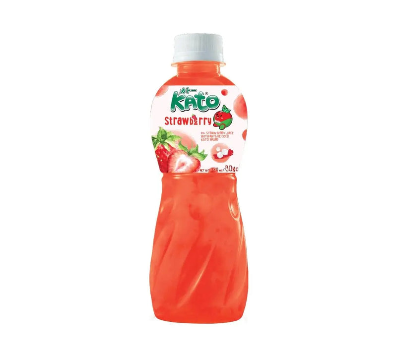 KATO Strawberry Juice with Nata de Coco 320ml (DISPOSABLE)