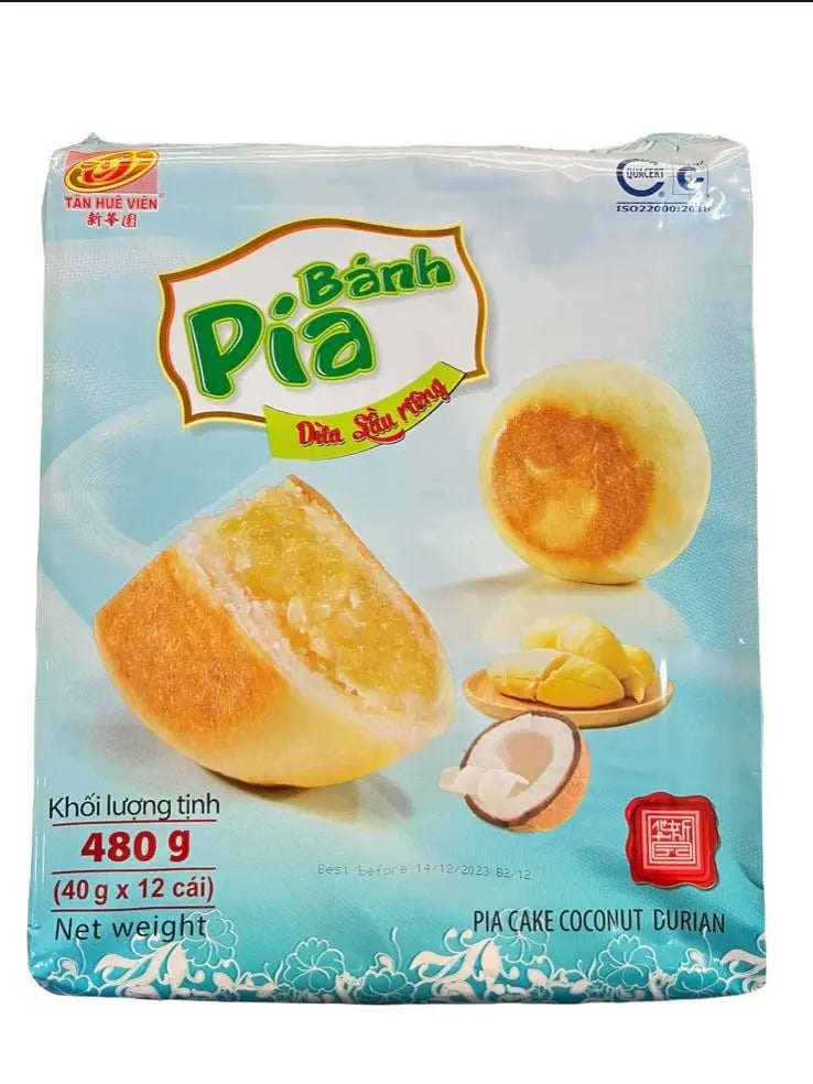 (KW) TAN HUE VIEN PIA Coconut Durian Cake 480g