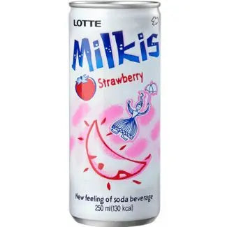 LOTTE MILKIS Soft Drink Strawberry 250ml (DISPOSABLE)