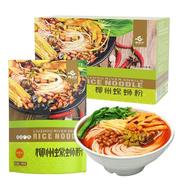 LUO ZHUANG YUAN Rice noodles in snail soup (spicy) 280g