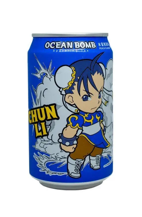 OCEAN BOMB Chun Li Pfirsich Schwarzer Tee (kohlensäurehaltig) 330ml - MAOMAO