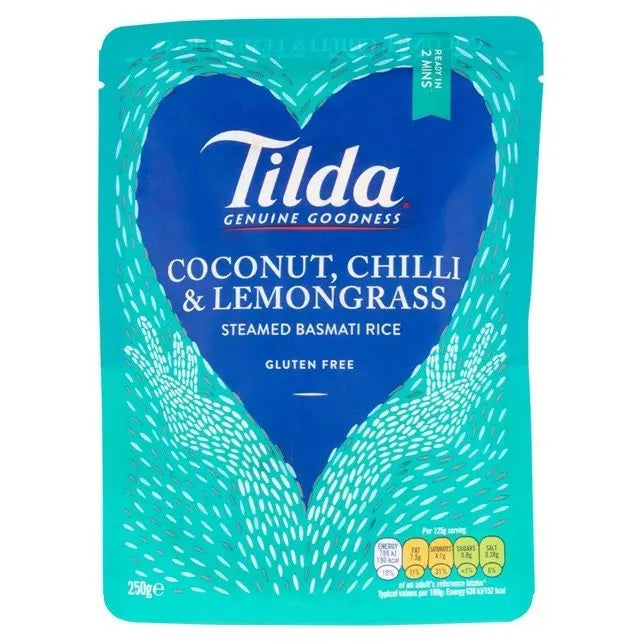 TILDA Steamed Basmati Rice Coconut Chili and Lemongrass 250g