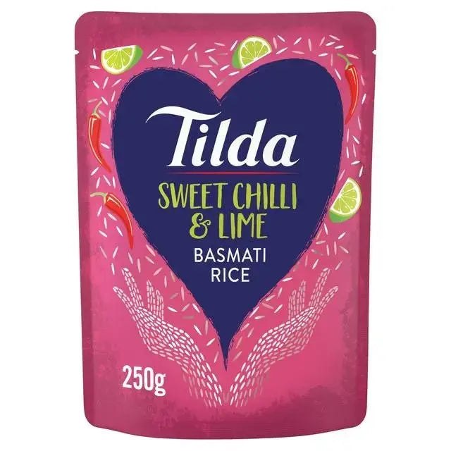 TILDA Steamed Basmati Rice Sweet Chili &amp; Lime 250g