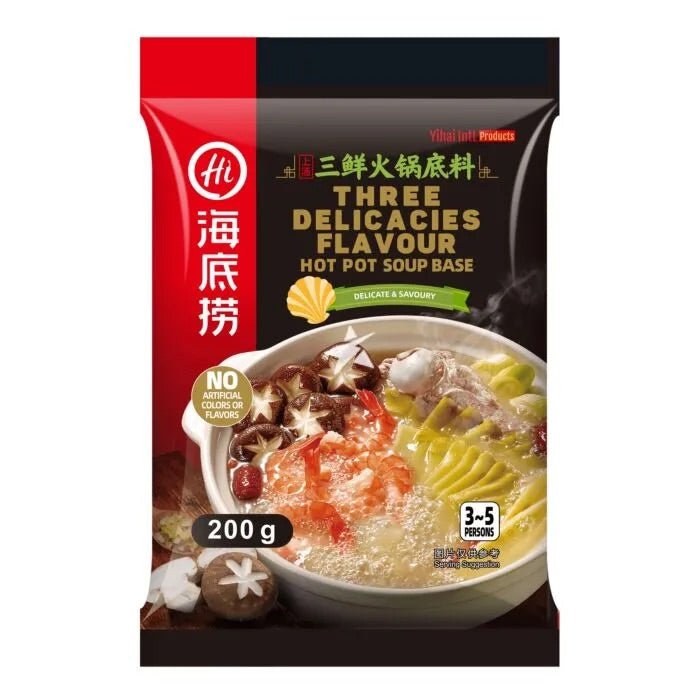 HAIDILAO Hot Pot Suppenbasis Drei Köstlichkeiten 200g - MAOMAO