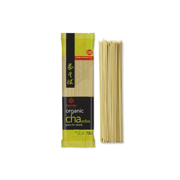 HAKUBAKU Bio Cha gr ner Tee Soba Nudeln 200g MAOMAO