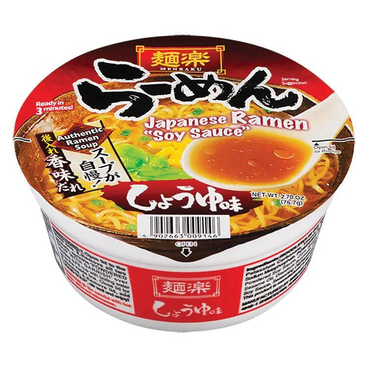 Hikari Miso Menraku Cup Ramen Soy Sauce 76g