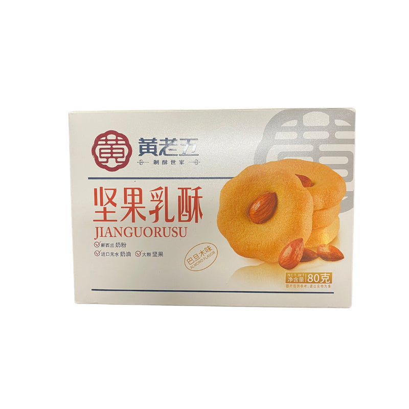 黄老五杏仁味坚果饼干80g