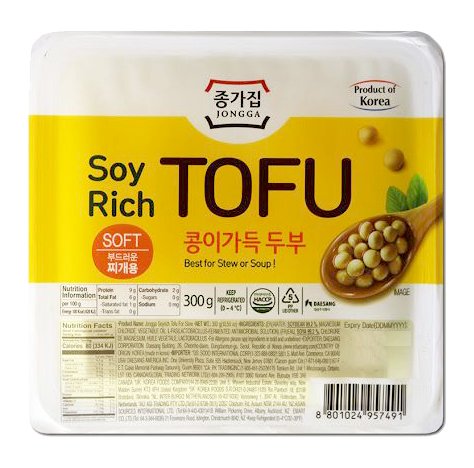 (KW) JONGGA Sojareicher Tofu für Eintöpfe oder Suppen 300g - MAOMAO