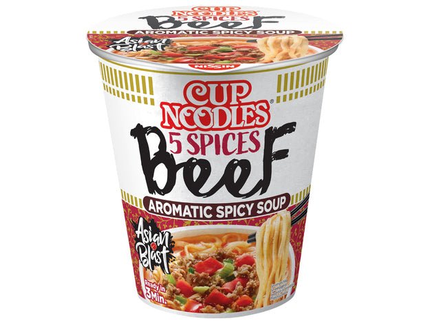 NISSIN Instant Cup Nudeln 5 Spices Beef 64g - MAOMAO