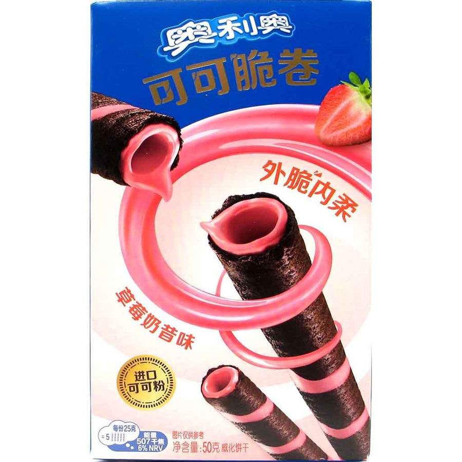 OREO Kakao Knusperrolle Erdbeere 50g - MAOMAO