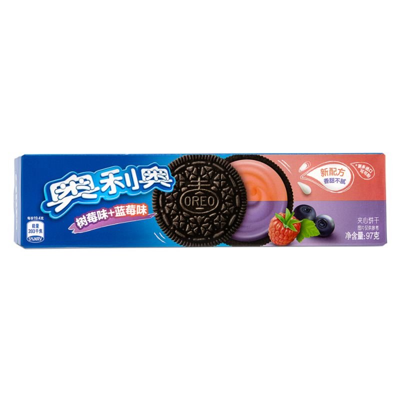 OREO sandwich biscuit with blueberry and raspberry flavor 97g