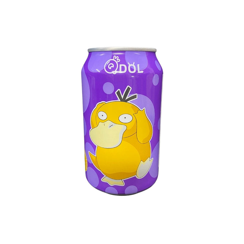 QDOL POKEMON Psyduck Sparkling Water Grape Flavor 330ml (DISPOSABLE)