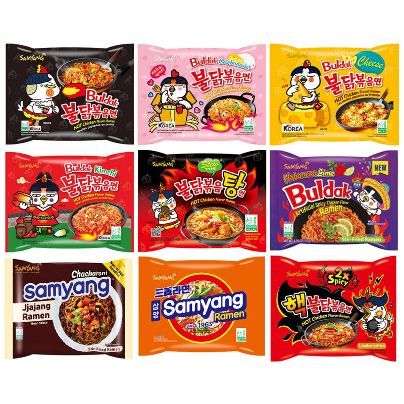 SAMYANG instant noodles sample set - 9 varieties