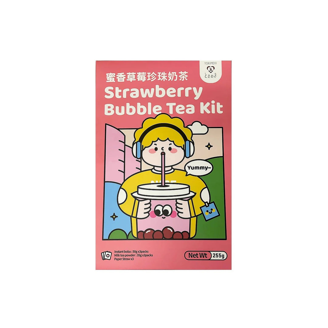 TOKIMEKI Japanese Erdbeer Bubble Tea Set 255g - MAOMAO